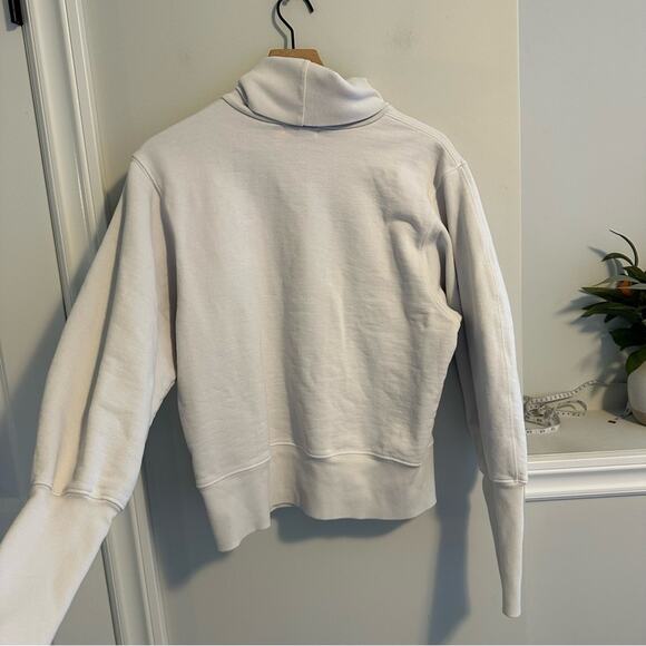 AGOLDE Blue Gray Neutral Cotton Ribbed Turtleneck Sweatshirt Medium - Picture 6 of 16